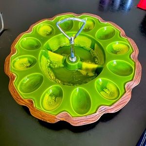 Mid Century Deviled Egg Serving Dish